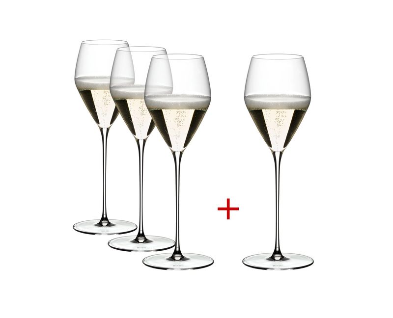 Riedel Veloce Calici Champagne promo set 4 pz