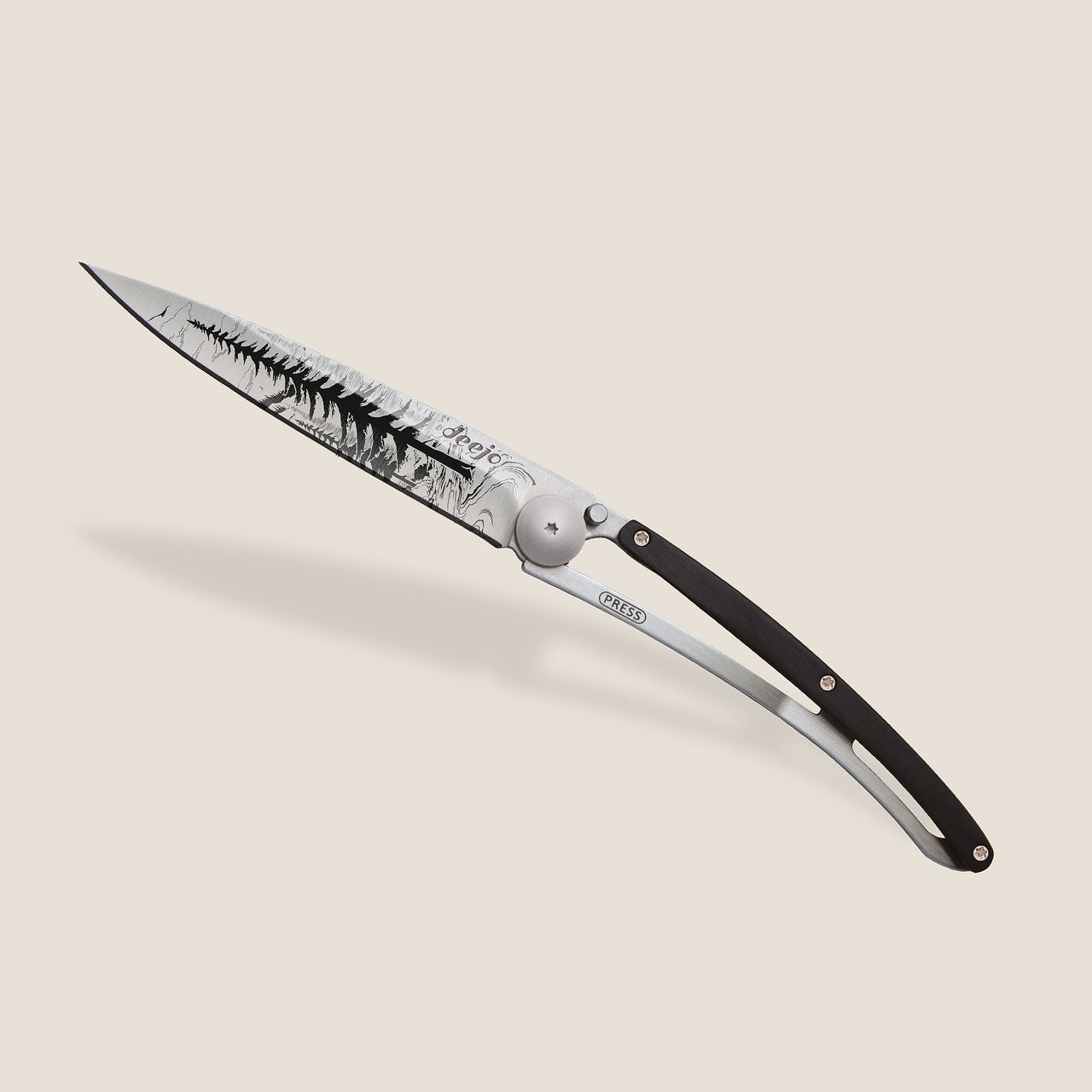 Deejo coltello serramanico con decoro foresta