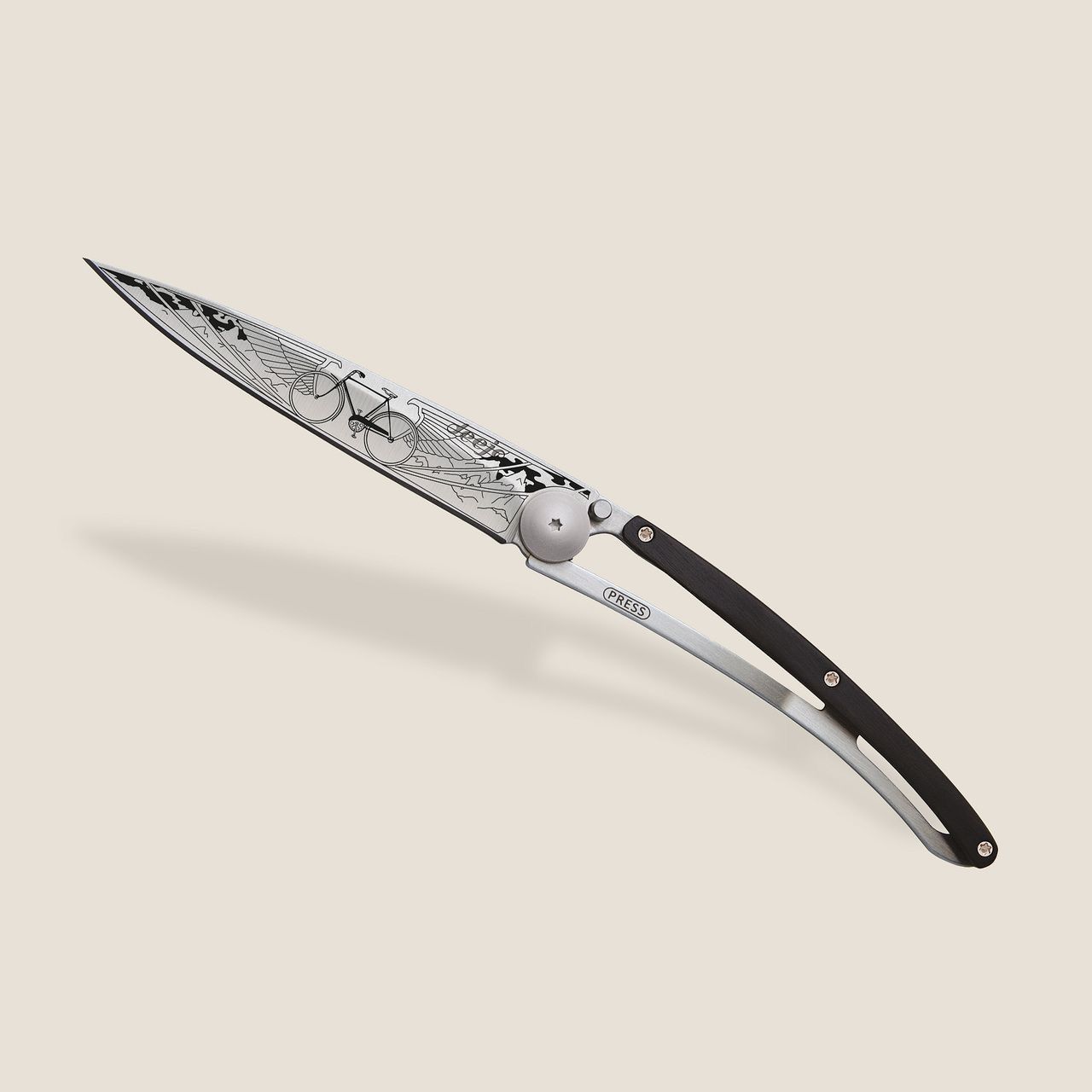 Deejo coltello serramanico con decoro bicicletta