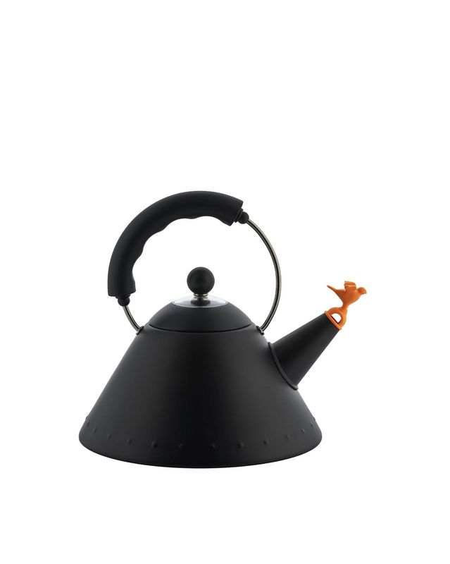 Alessi 9093 bollitore con fischietto nero