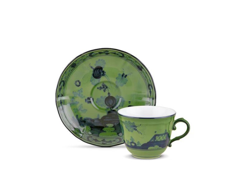 Ginori Oriente Italiano Malachite tazza caffè con piattino