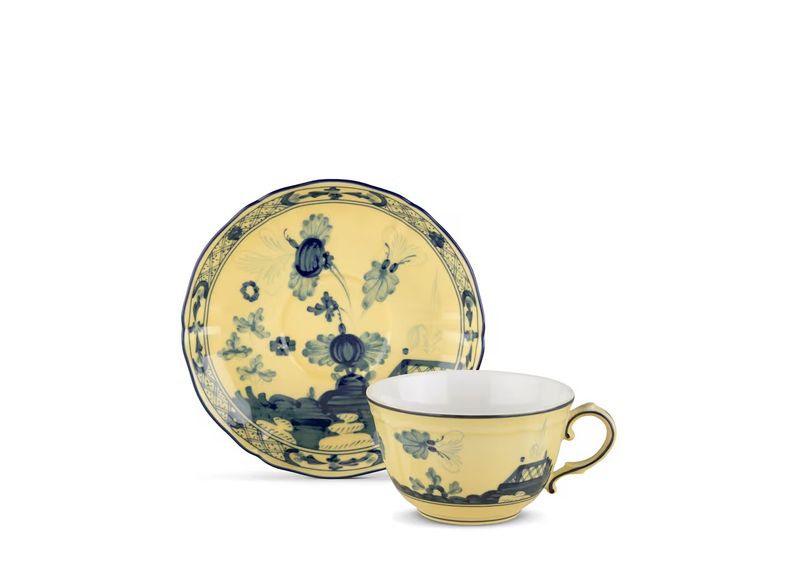 Ginori Oriente Italiano Citrino tazza tè con piattino