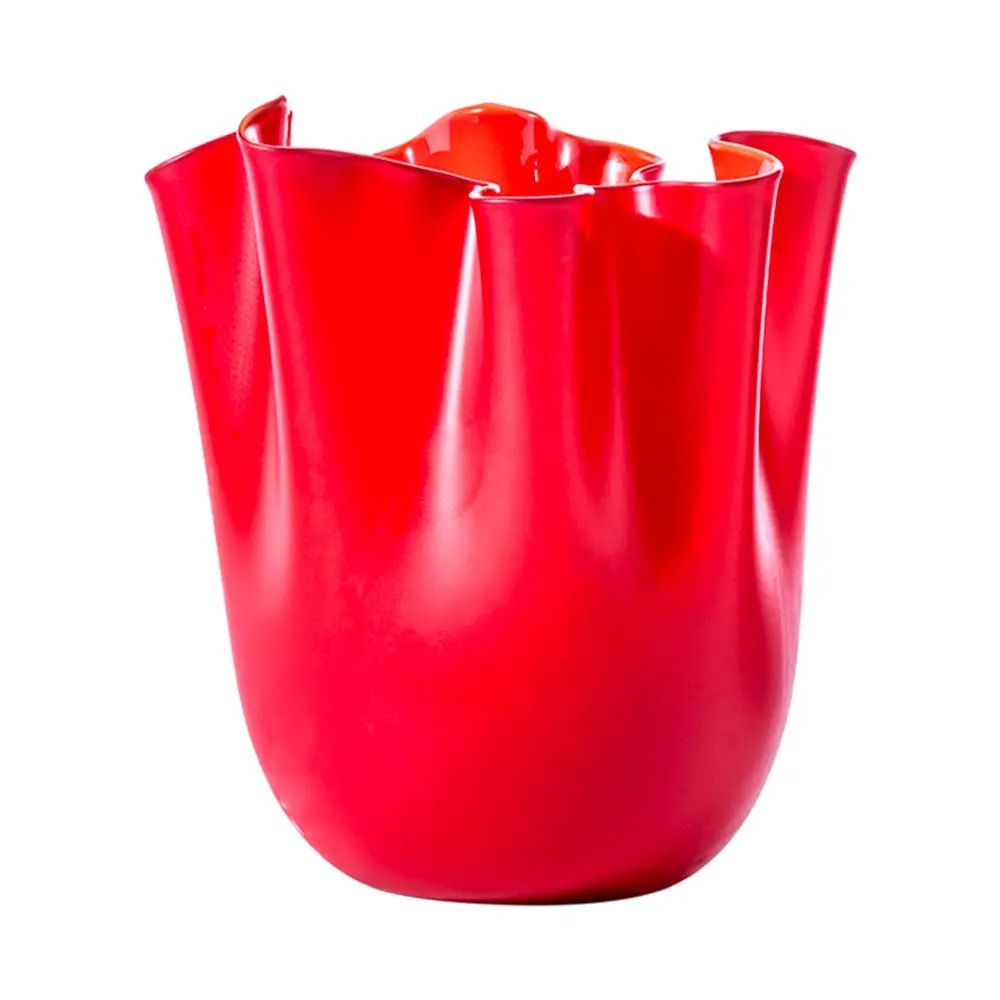 Venini Fazzoletto vaso medio rosso