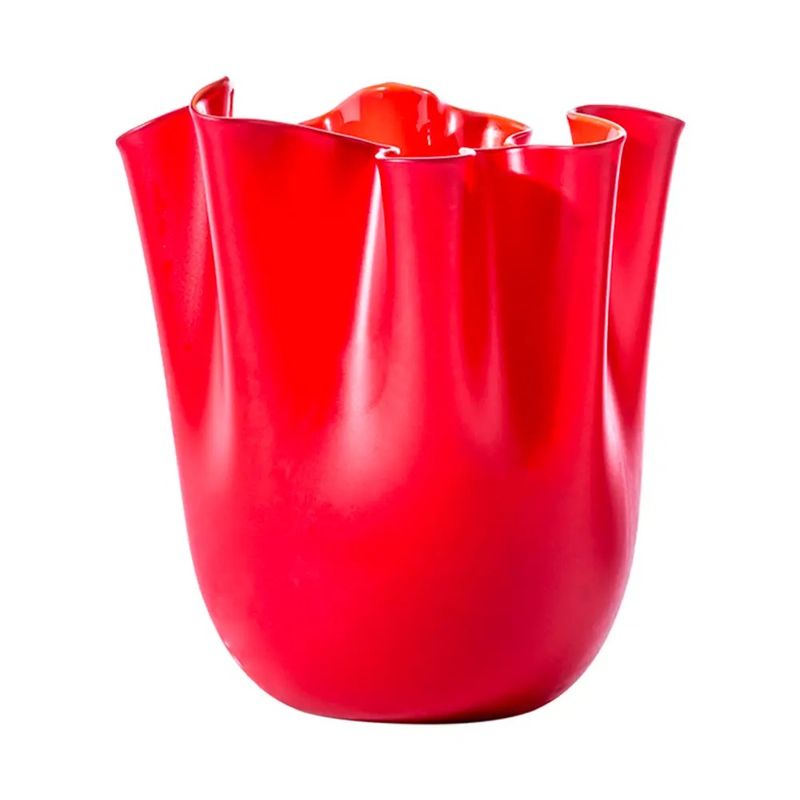 Venini Fazzoletto vaso medio rosso