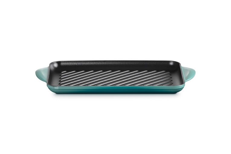 Le Creuset Tradition Grill Ghisa Rettangolare 32x22 CM - Blu Riviera