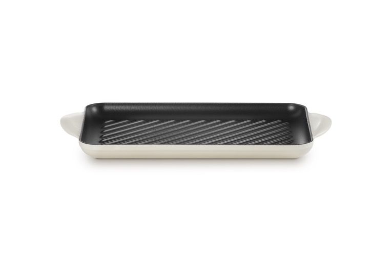 Le Creuset Tradition Grill Ghisa Rettangolare 32x22 CM - Meringue