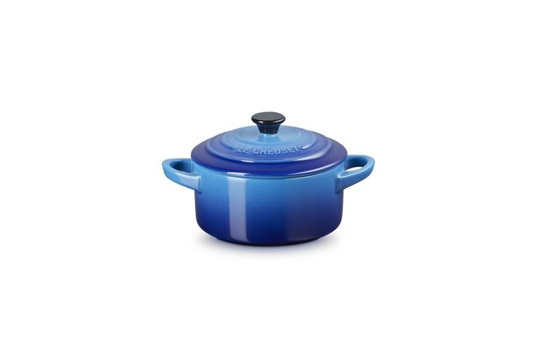 Le Creuset Mini Cocotte Gres Rotonda CM 10 - Azure Blu