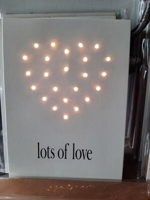 Leuchtkarte "lots of love"