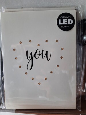 Leuchtkarte "you"