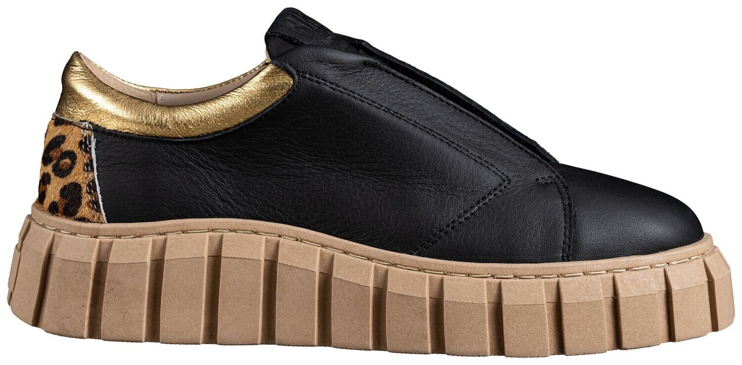 AVA.03/26 BLACK LEO SLIP ON