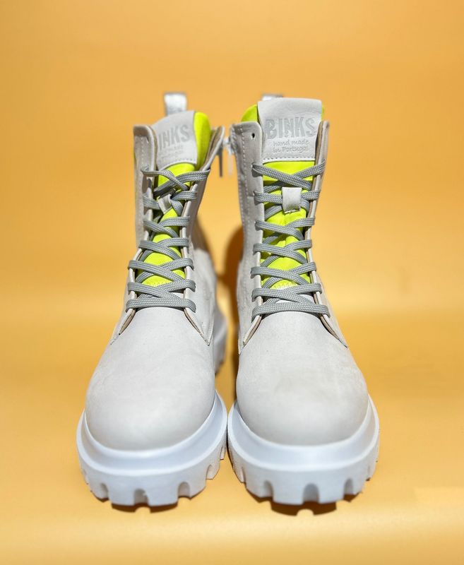 MIA.19/12 PEACE LEO NUBUK WHITE LIME ☮️ unique size 37