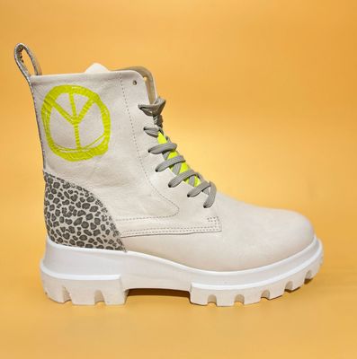 MIA.19/12 PEACE LEO NUBUK WHITE LIME ☮️ unique size