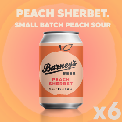 Barney's Peach Sherbet Pale Sour 6 pack