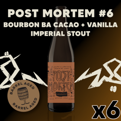 Barney's Post Mortem #6 Bourbon BA Cacao + Vanilla Imperial Stout x 6 bottles