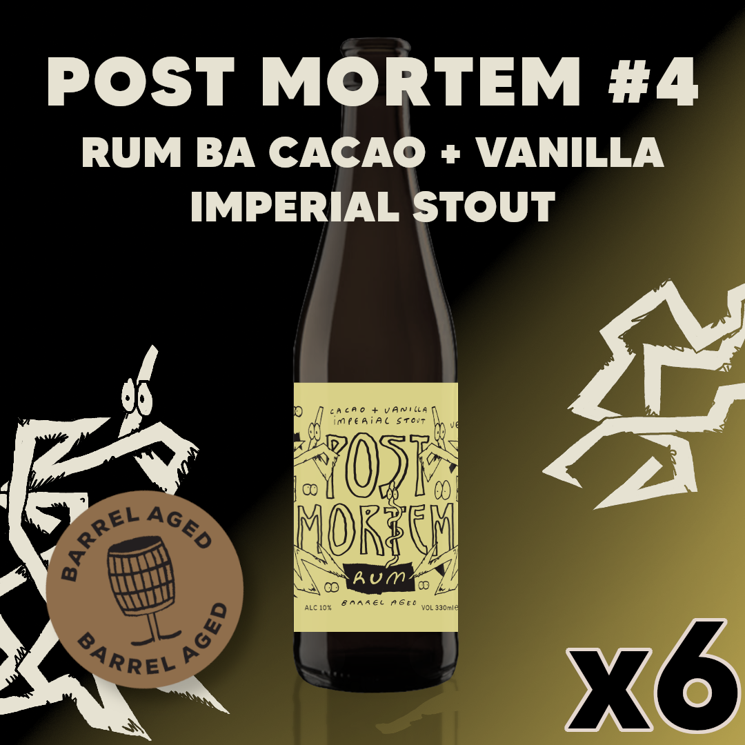 Barney's Post Mortem #4 Rum Ba Caco + Vanilla Imp Stout x 6 bottles