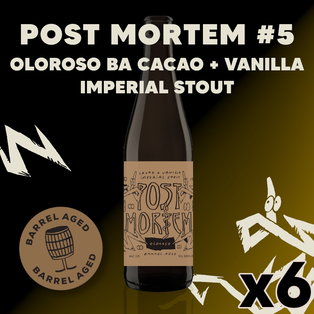 Barney's Post Mortem #5 Oloroso BA Cacao + Vanilla Imperial Stout x 6 bottles