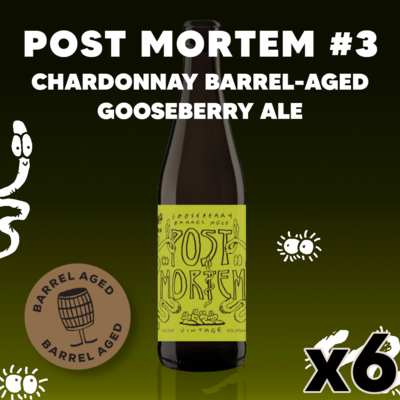 Barney's Post Mortem #3 Chardonnay Barrel Aged Gooseberry Ale x 6 bottles