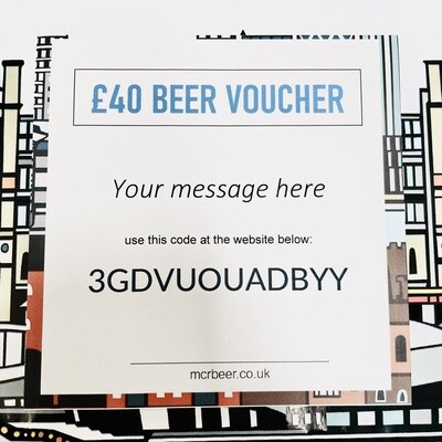 Manchester Beer Vouchers £20 to £100