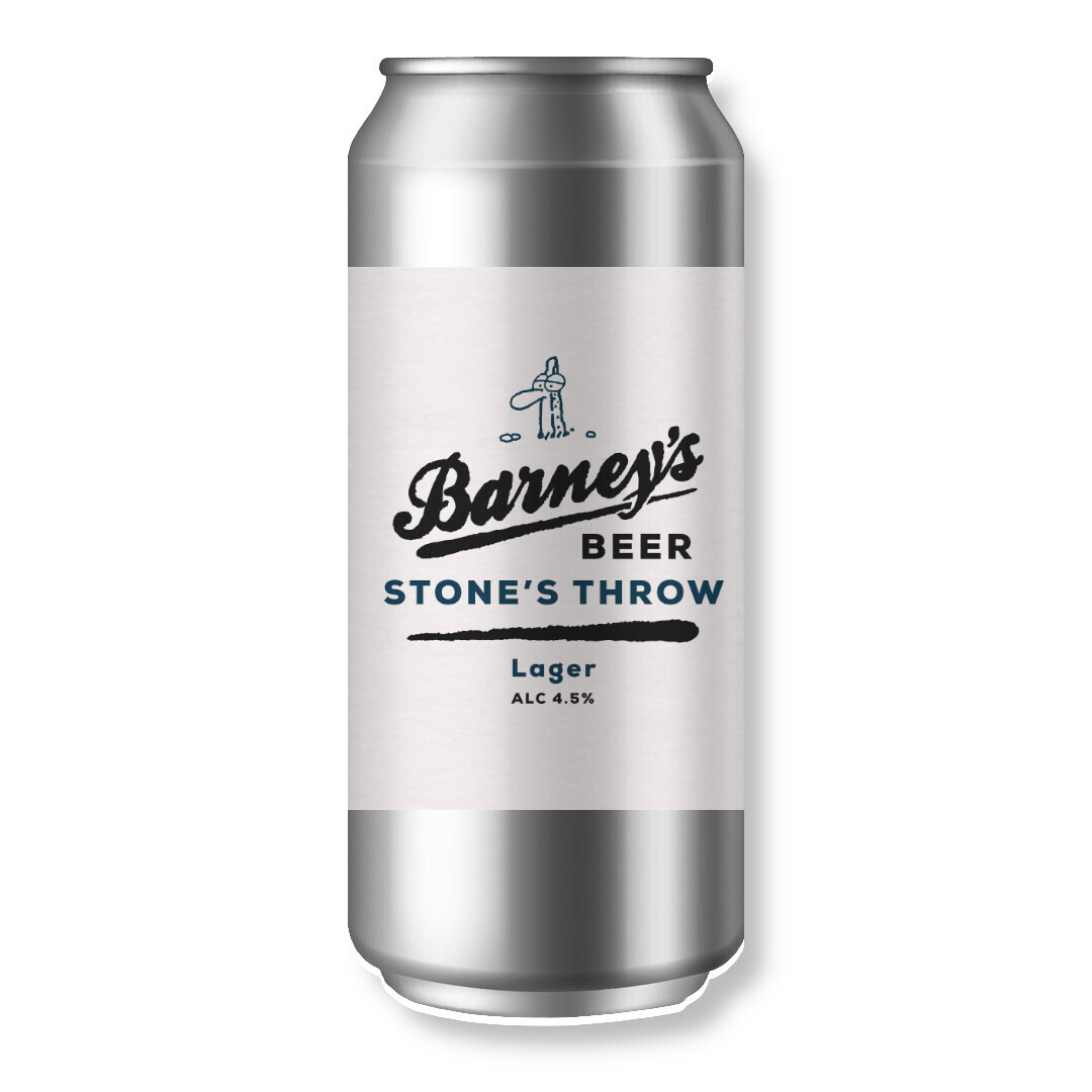 Barney&#39;s Stone&#39;s Throw Lager - Single Cans
