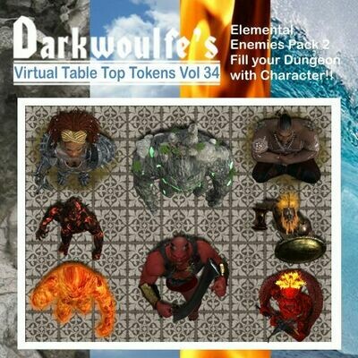Darkwoulfe's Token Pack Vol34 - Elemental Enemies 2