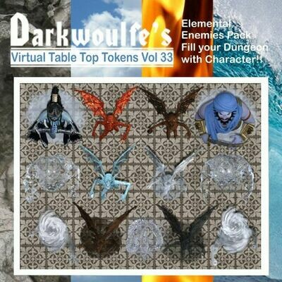 Darkwoulfe's Token Pack Vol33 - Elemental Enemies 1