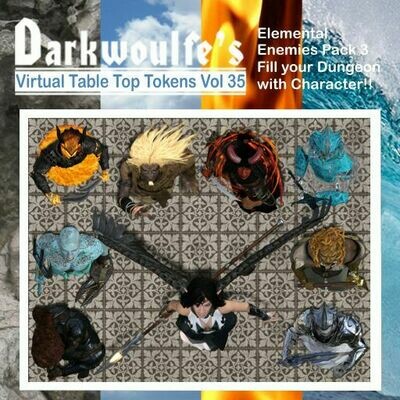Darkwoulfe's Token Pack Vol35 - Elemental Enemies 3