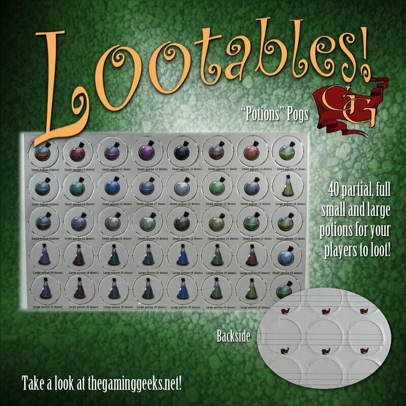 Lootables! "Potions" treasure pogs