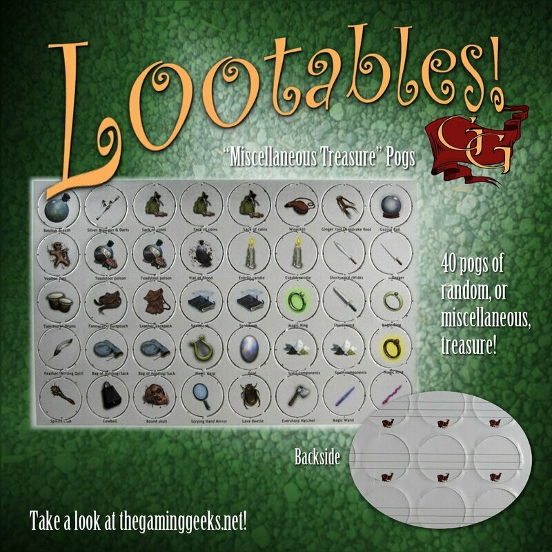 Lootables! "Miscellaneous Treasure" pogs