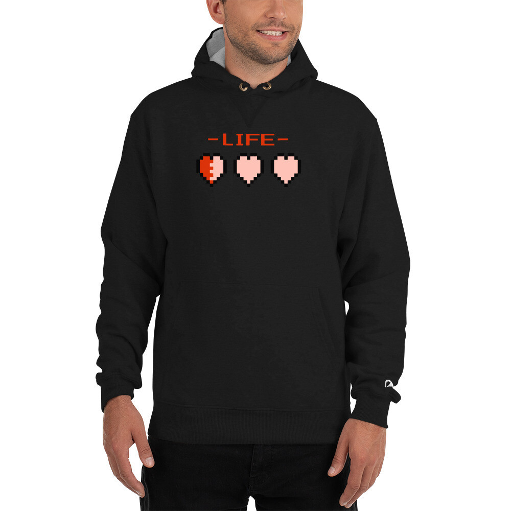 Retro Heart: Surviving - Champion Hoodie Sweatshirt, Size: S
