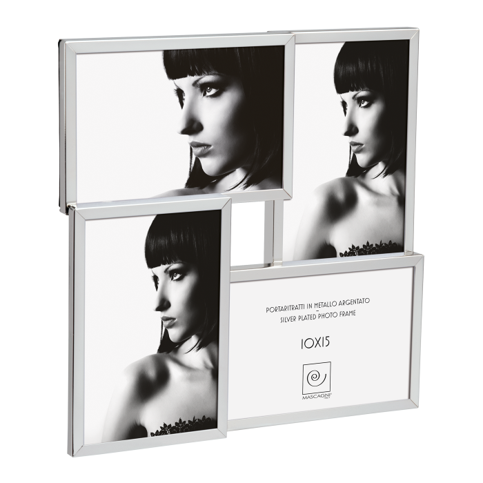 PORTAFOTO MULTIPLO IN METALLO LUCIDO