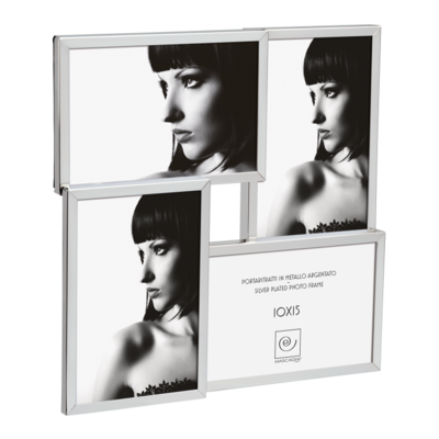 PORTAFOTO MULTIPLO IN METALLO LUCIDO