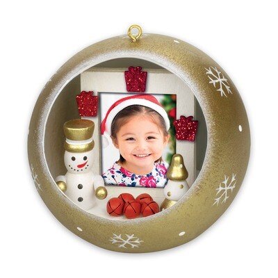 PALLINA DI NATALE CON FOTO EITHEL 3.5X4.5