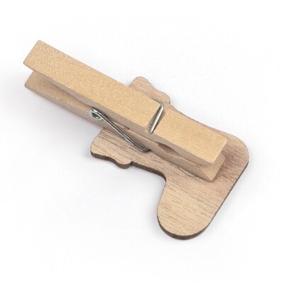 KIT WOOD CLIPS BROWN