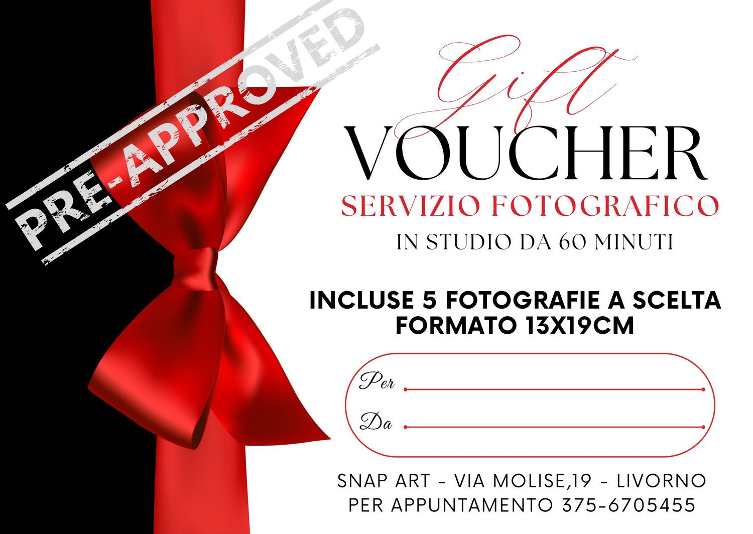 Gift Card Servizio Fotografico