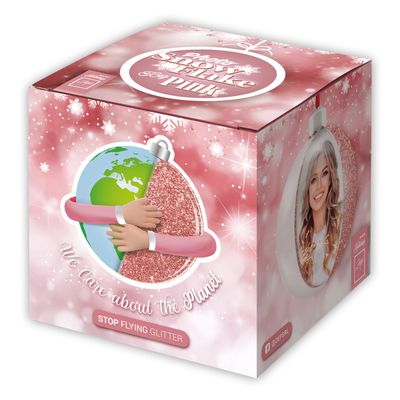 PALLINA BIG PINK 10X10 GLITTER