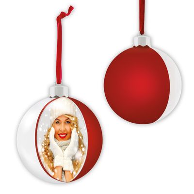 PALLINA 10x10 CON FOTO - ROSSE SATIN