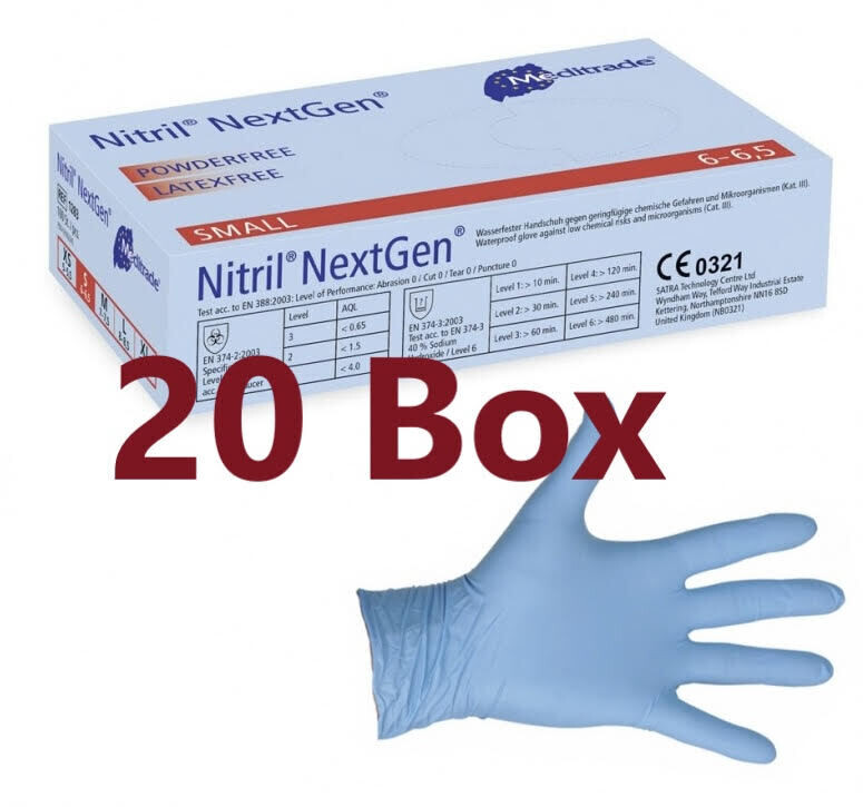 20 Box = 2000 Stück Nitril Handschuhe Grosshandel Box á 100 Stück
