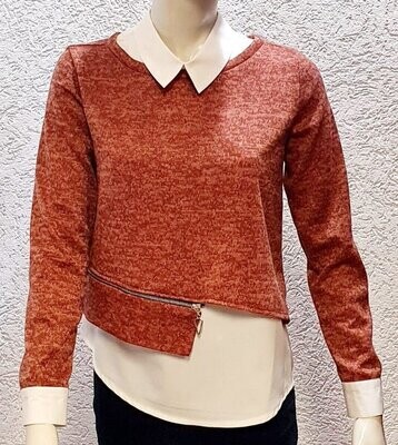 Pulli mit Bluseneinsatz