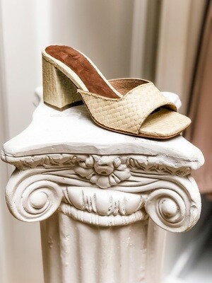Jeffrey Campbell Natural Raffia Mule Jeffrey Campbell Natural Raffia Mule