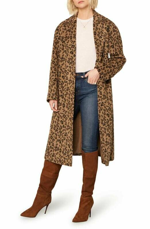 Leopard Print Sabrina Midi Coat Leopard Print Sabrina Midi Coat