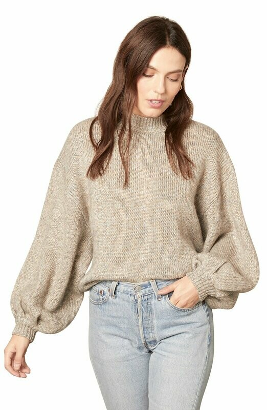 Gray Sparkle Balloon Sleeve Sweater Gray Sparkle Balloon Sleeve Sweater