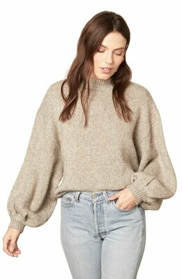 Gray Sparkle Balloon Sleeve Sweater Gray Sparkle Balloon Sleeve Sweater