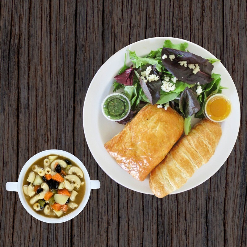 Combo 3 (1 reg empanda + salad + soup + guava finger)