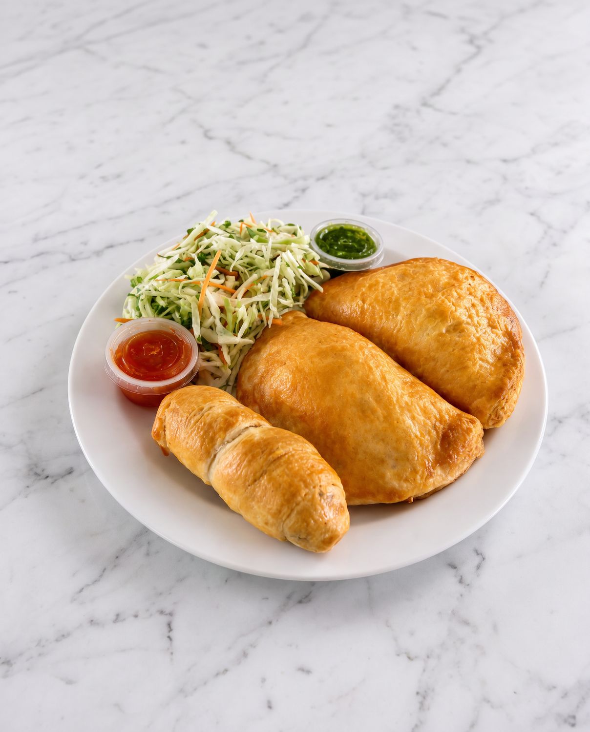 Combo 1 (2 reg empanadas + salad + guava finger)
