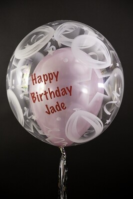 Personalised 24&quot; Double bubble balloon