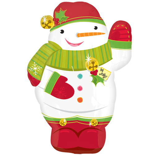 Jolly Snowman Foil Balloon