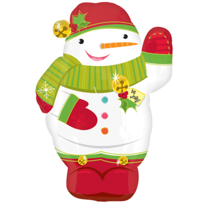Jolly Snowman Foil Balloon