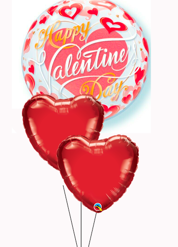 Valentine Bubble and Hearts Bouquet