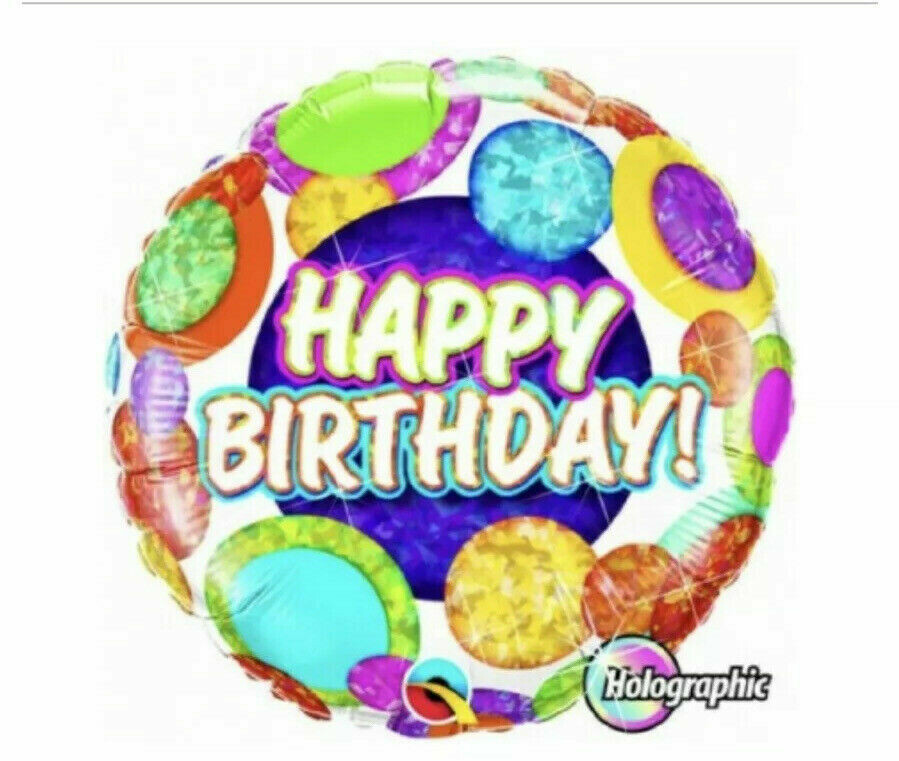 18&quot; Foil Happy Birthday Colourful Dots and Glitz