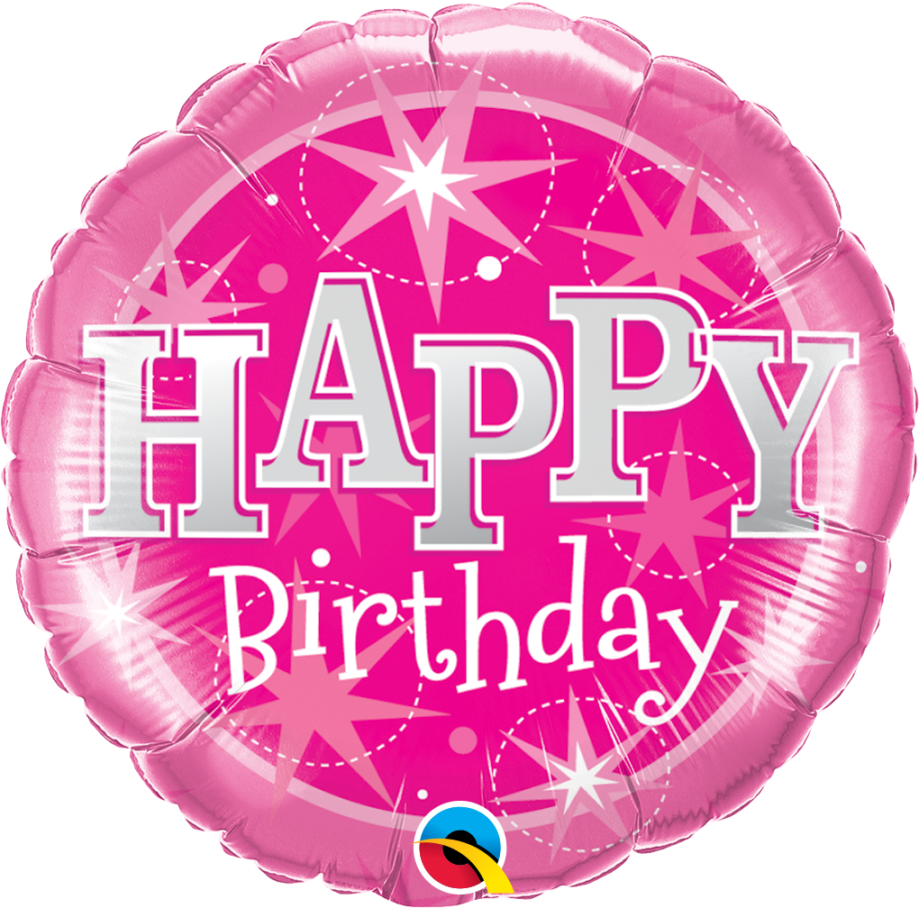18&quot; Foil Happy Birthday Pink Sparkle